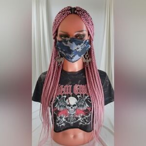 Perry Ellis Navy Camouflage Unisex Reusable Face Mask